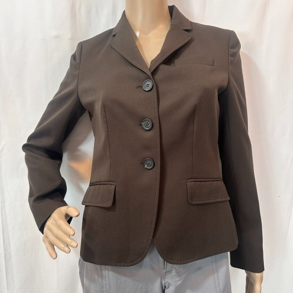 J Crew SZ P4 Brown wool Blazer